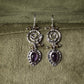 Amethyst Spiral Fusion Handcrafted 925 Sterling Silver Earrings