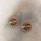 Vintage Inspired 925 Sterling Silver Gold Plated Moissanite Polki Floral Earrings