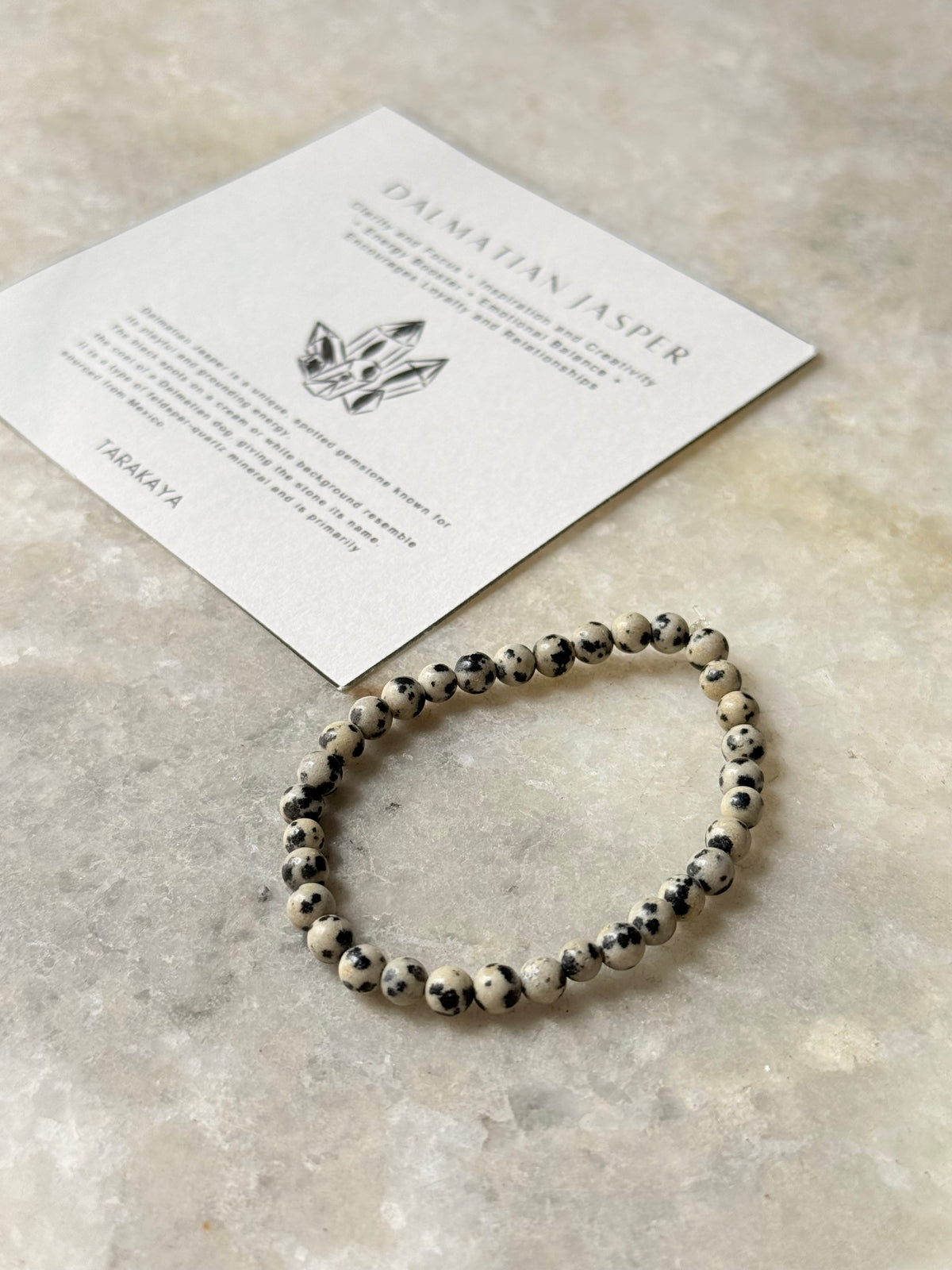 Dalmatian Jasper 4MM Natural Crystal Bracelet