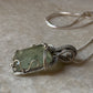 925 Sterling Silver Pherenite  Rectangle Wire Wrapped Handcrafted One of a Kind Pendant