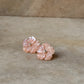 925 Sterling Silver Pink Mother Of Pearl Flowers Carved Studs