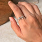 925 Sterling Silver 3D Pretty Boho Bow, 2 Shiny Pearls Ring