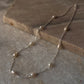Serene pearl choker handcrafted sterling silver cable chain design  