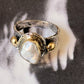925 Sterling Silver Baroque Pearl Rustic Fusion Handcrafted Ring