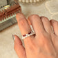 Natural Crystal Stretchy Fresh Water Pearl & Garnet Pearl Rings