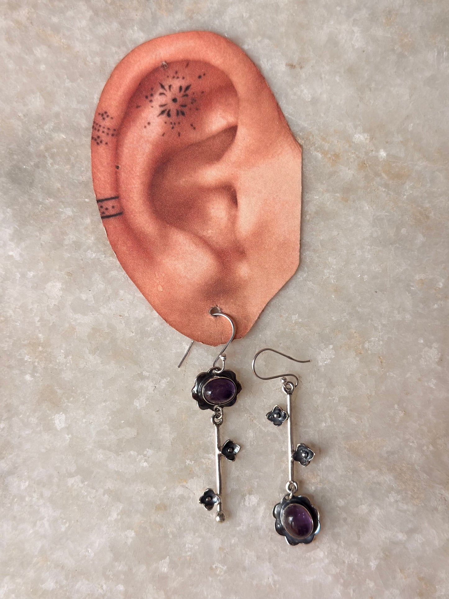 925 Sterling Silver Amethyst Forest Enchantments Mix Match Earrings