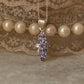 925 Sterling Silver Tanzanite long Flower Statement Pendant
