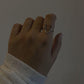Handcrafted Antler 2 silver ring with a nature-themed design.