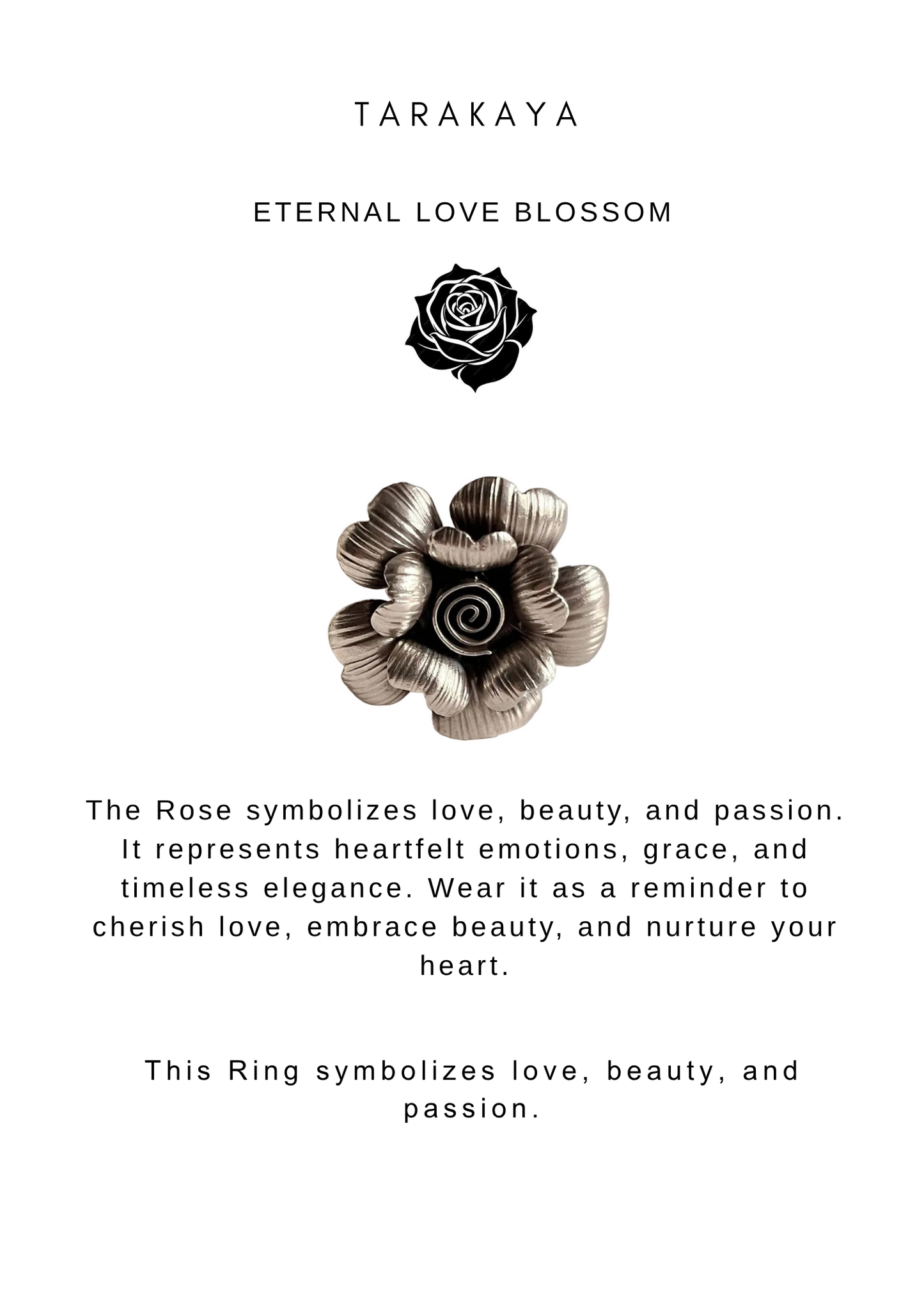 925 Sterling Silver Rose Bohemian Handmade Hill Tribe Statement Adjustable Ring