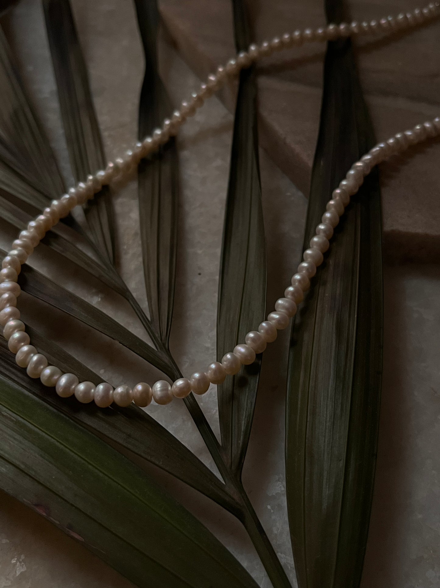Freshwater pearls baati lock necklace in 925 sterling silver  
