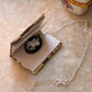 925 Sterling Silver Black Onyx, Mother of Pearl Unicorn Carved Handcrafted Necklace