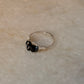 925 Sterling Silver Black Tourmaline Chips Wire Wrapped Handcrafted Ring