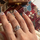 Handcrafted Flower Leaf Design Silver Ring