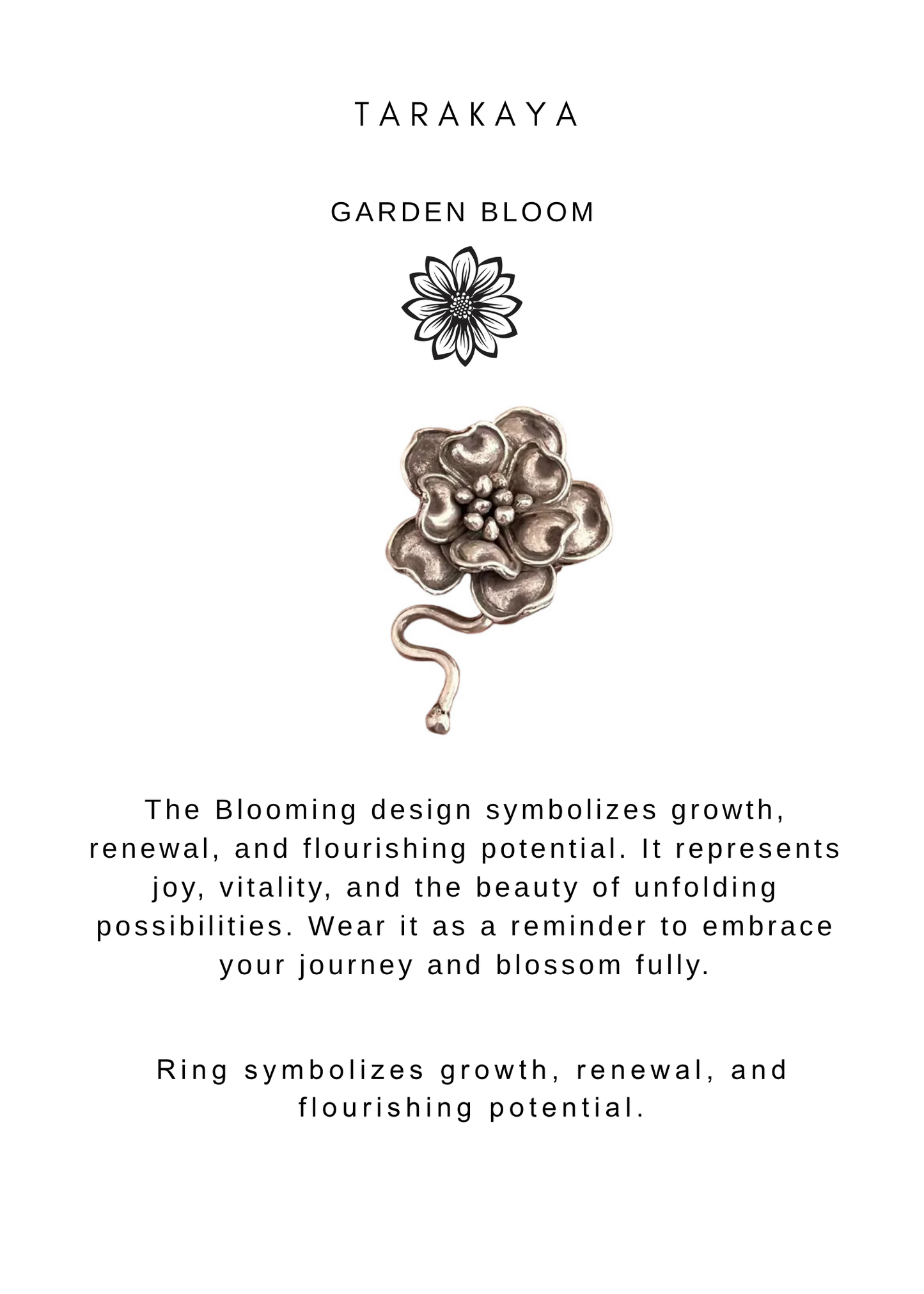 925 Sterling Silver Blooming Beauty Handcrafted Bohemian Ring
