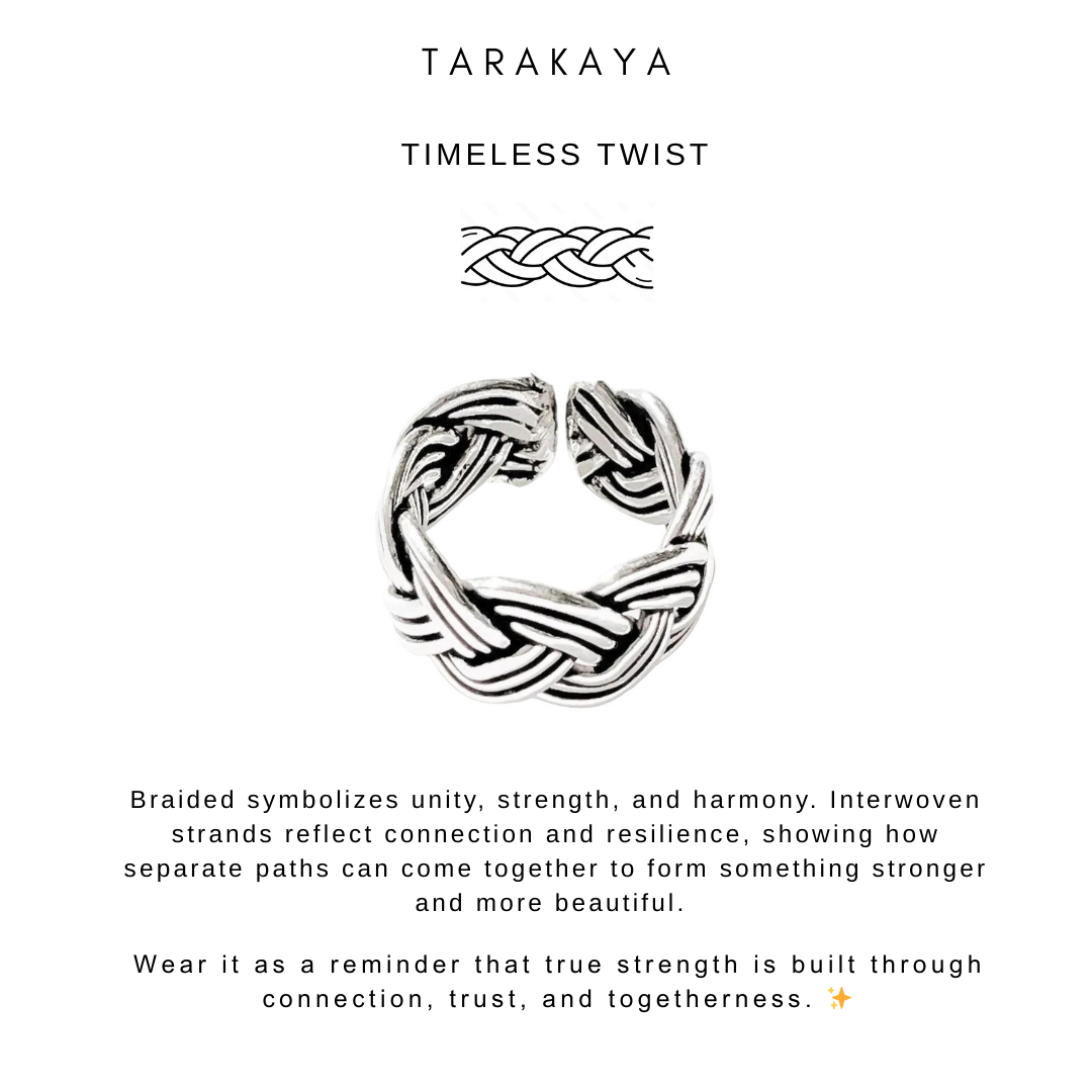 925 Sterling Silver Three Wire Chunky Boho Braided Band Ring