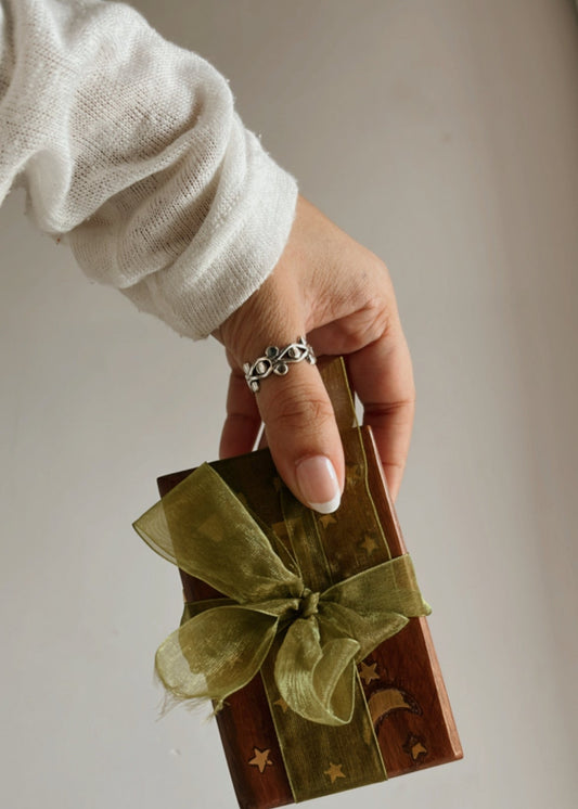 Unique Tribey 925 Sterling Silver ring with intricate details