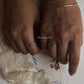 Thin and medium vintage-inspired silver rings stack set