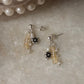 925 Sterling Silver Ethiopian Opals & Fresh Water Pearls Hand beaded , Floral Charm Handcrafted Studs Earrings