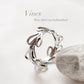 925 sterling silver ring featuring vines and leaves