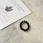 Natural Crystal Black Obsidian 4mm Stretchy Rings