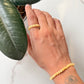 Natural Crystal Yellow Calcite 4mm Stretchy Rings & Bracelet