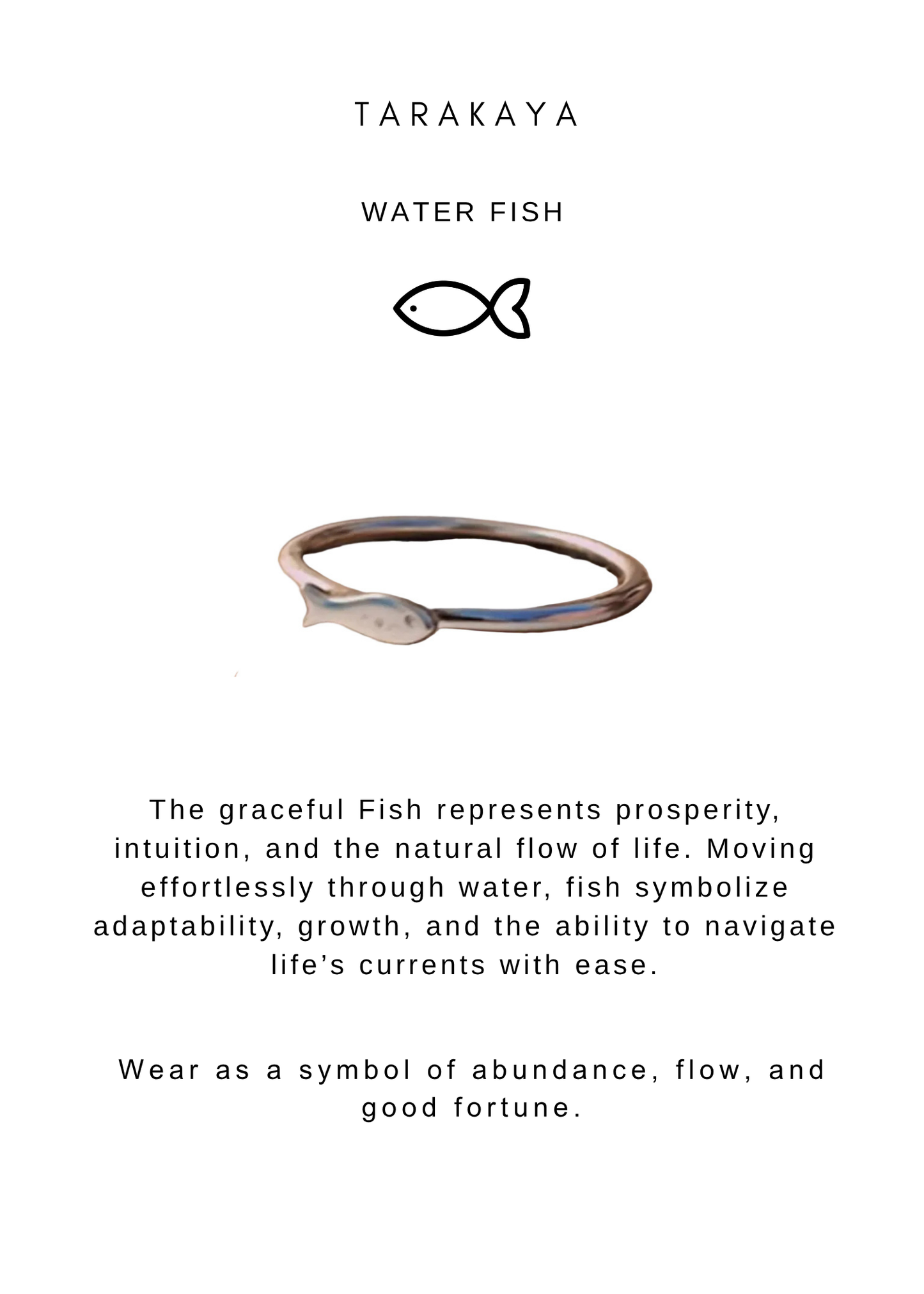 925 Sterling Silver Fish Minimal Boho Ring