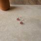 925 Sterling Silver Dyed Ruby Raw Uncut Prong Setting Studs Earrings