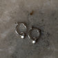 925 Sterling Silver Star Charm Italian Hoops
