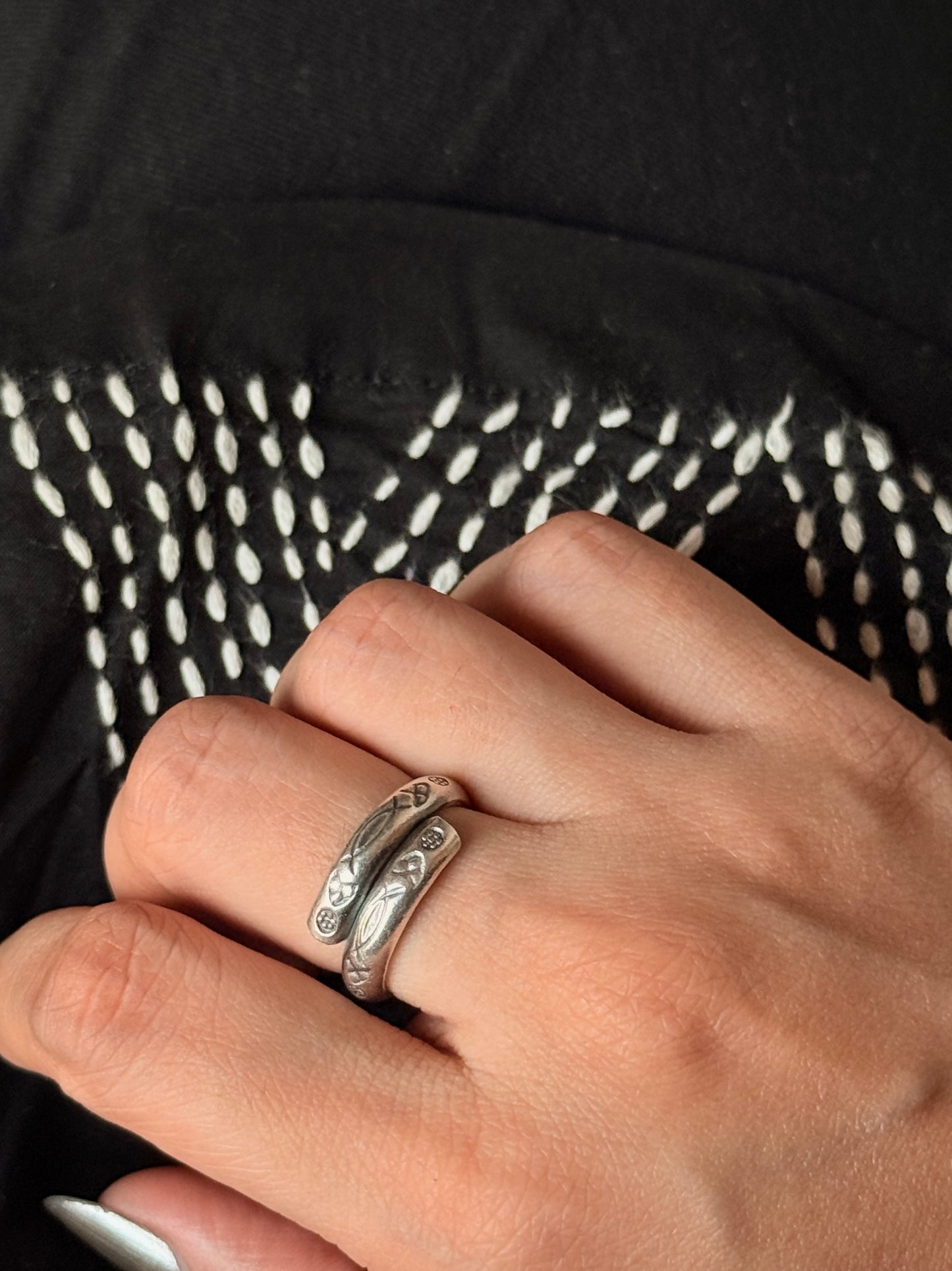925 Sterling Silver Bohemian Hill Tribe Handcrafted Adjustable Ring