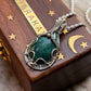 925 Sterling Silver Azurite Pear Wire Wrapped Handcrafted One of a Kind Pendant
