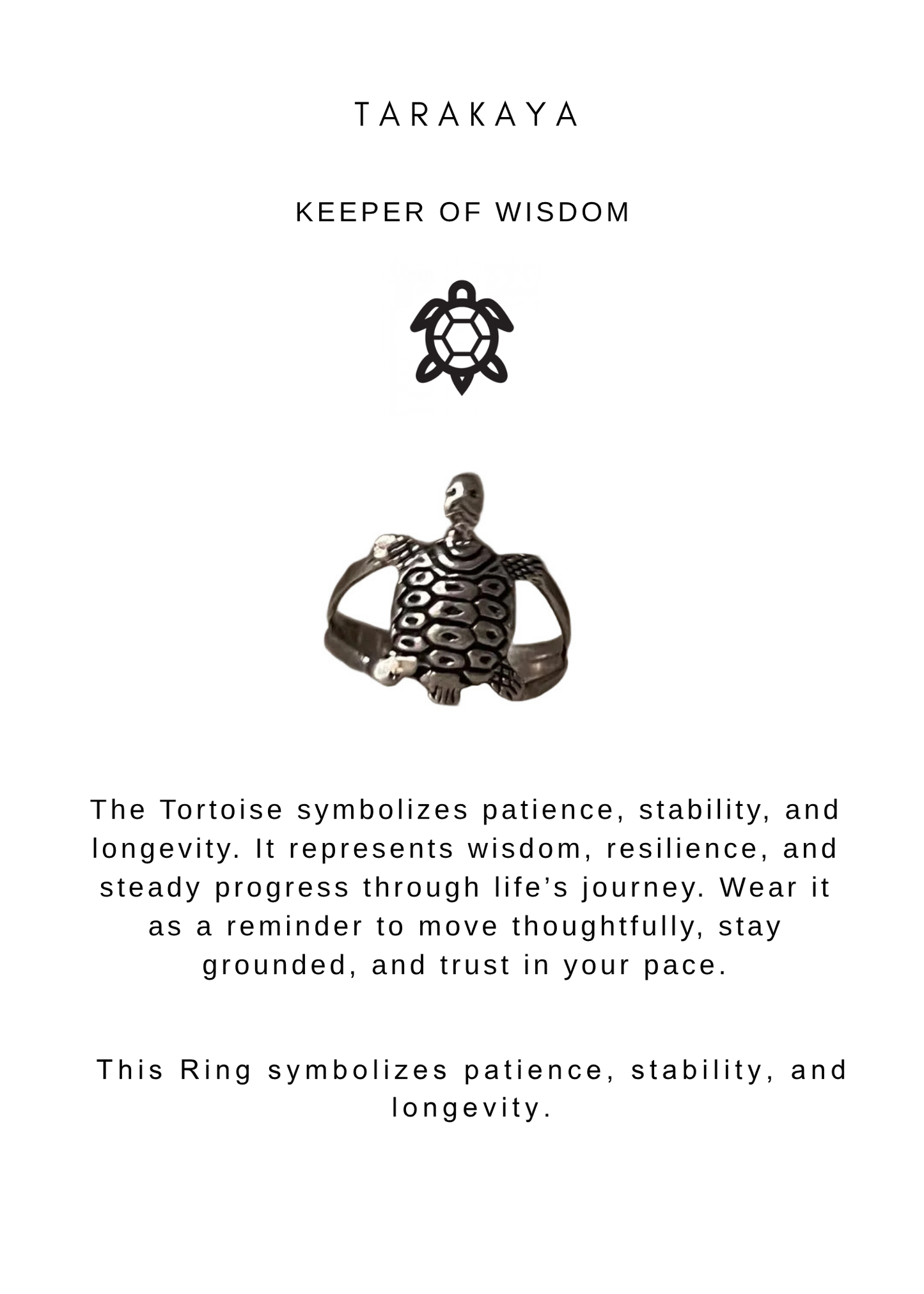 925 Sterling Silver Tortoise 1 Boho Ring