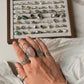 925 Sterling Silver Evil Eye Boho Stack Ring