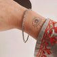 Antique Silver Bracelet with Detailed Pattern Design
