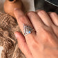 925 Sterling Silver Moonstone Crown Boho Ring