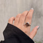925 Sterling Silver Smokey Quartz Cushion Cut Contemporary Style Solitaire Ring