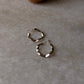 925 Sterling Silver Chunky Italian Ruffles Half Hoops Earrings