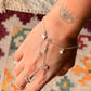 925 Sterling Silver Pretty Butterfly & Star Charms Handcrafted Hand Chain