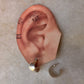 925 Sterling Silver Chunky Italian Big C Half Hoops Earrings