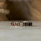 925 Sterling Silver Natural Multi Tourmaline Faceted Eternity Black Band Ring
