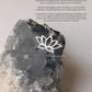 Delicate lotus design 925 silver necklace  