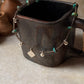 Smokey Quartz, Kingsman Turquoise & Tribal Engraved Charm - Ghungroo Charms  925 Sterling Silver Handcrafted Necklace