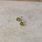 925 Sterling Silver Peridot Raw Uncut Prong Setting Studs Earrings