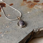 925 Sterling Silver Black Linning Oval Jasper Pendant
