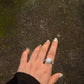 925 Sterling Silver Moonstone Oval Detailed Forest Enchantment Ring