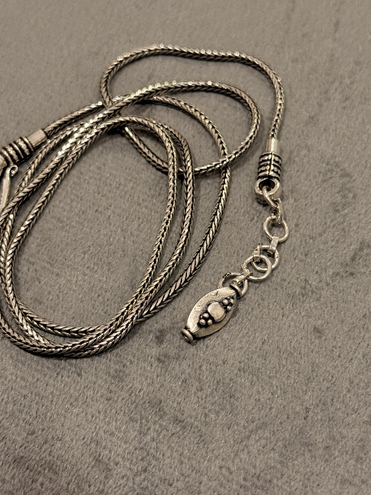 925 Sterling Silver Waist/ Hip Chain Tribal Antique Style - Daily Wear Sturdy - Fox Tail Chain Handcrafted