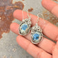925 Sterling Silver Jasper Hook Wire Wrap Handcrafted Spiral Earrings