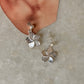 925 Sterling Silver Plumeria Handcrafted Studs Earrings