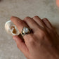 925 Sterling Silver Baroque Pearl Rustic Fusion Handcrafted Ring