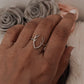 Antler silver ring with a rustic, nature-inspired look.