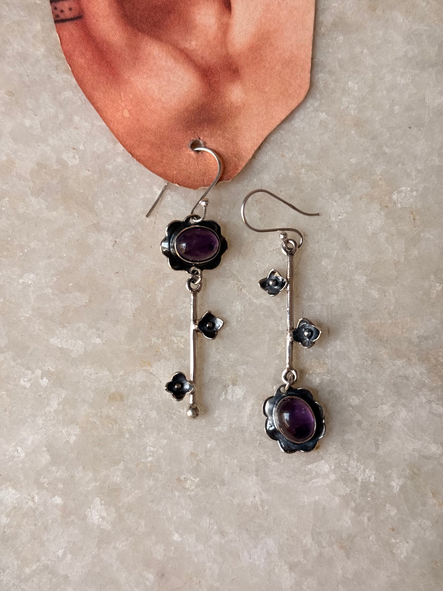925 Sterling Silver Amethyst Forest Enchantments Mix Match Earrings